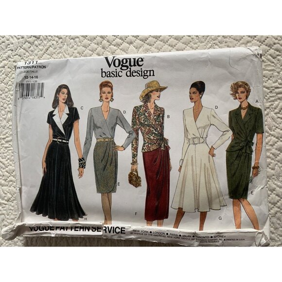 Vogue Misses Top Skirt Sewing Pattern 1311 Sz 12 - 16 - Uncut - Picture 9 of 9